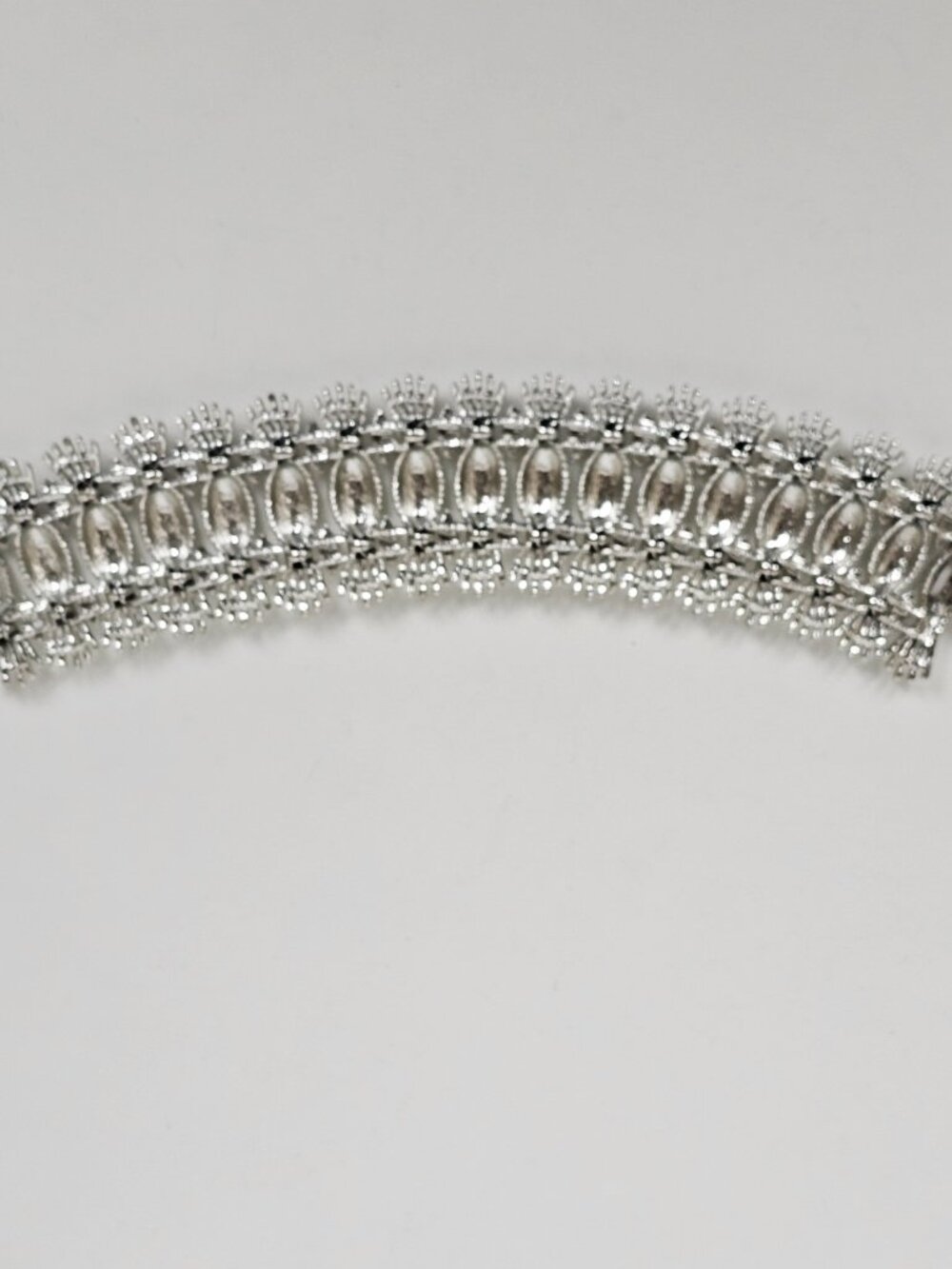 Vtg Sarah Coventry Silver Tone Bracelet Simply Elegant Pineapple Chunky Link 60s - Picture 7 of 13